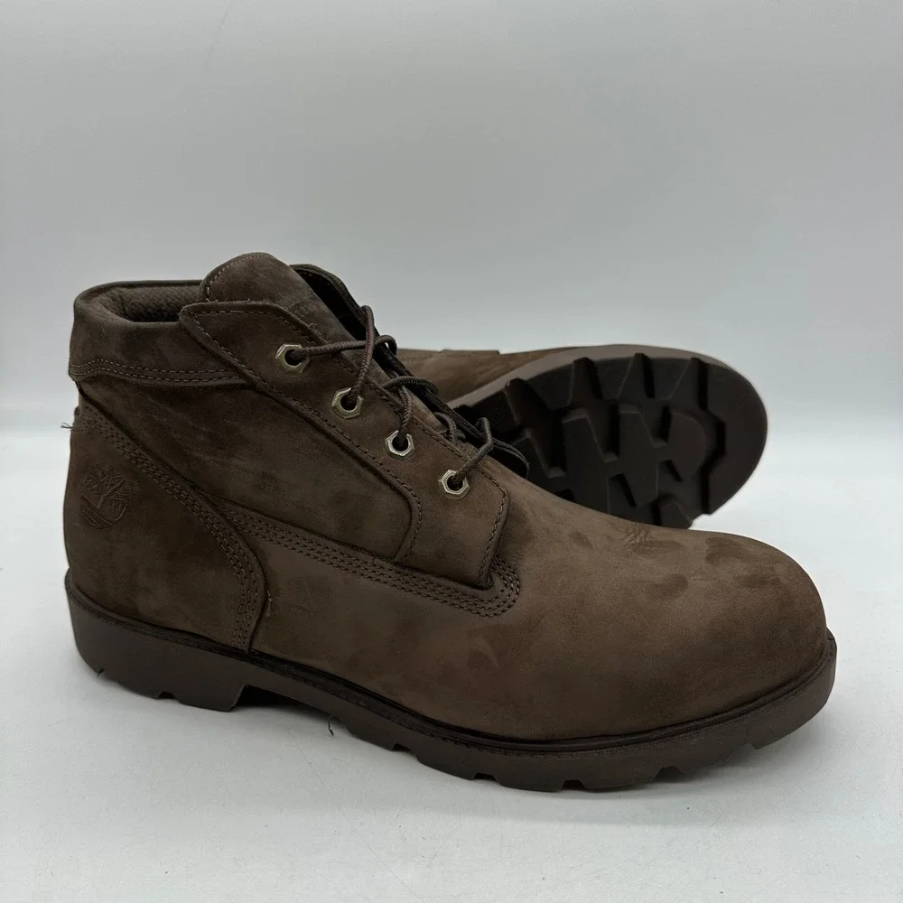 Timberland 34095 Mens 11.5 M Chocolate Brown Nubuck Leather Basic Chukka Boots